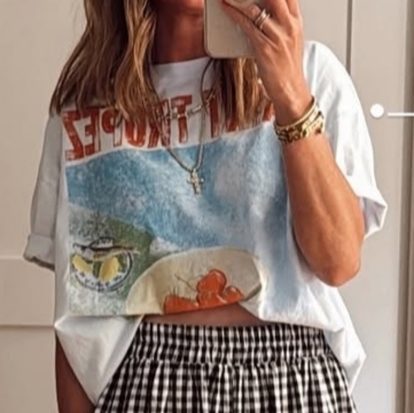 Wild Fable Target Graphic Tee Shirt Short Sleeve Oversized Sky Blue XL - Picture 2 of 8